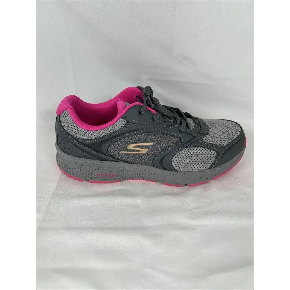 Skechers Go Run Consistent Vivid Horizon Sneaker Women’s WIDE 8 Gray Pink